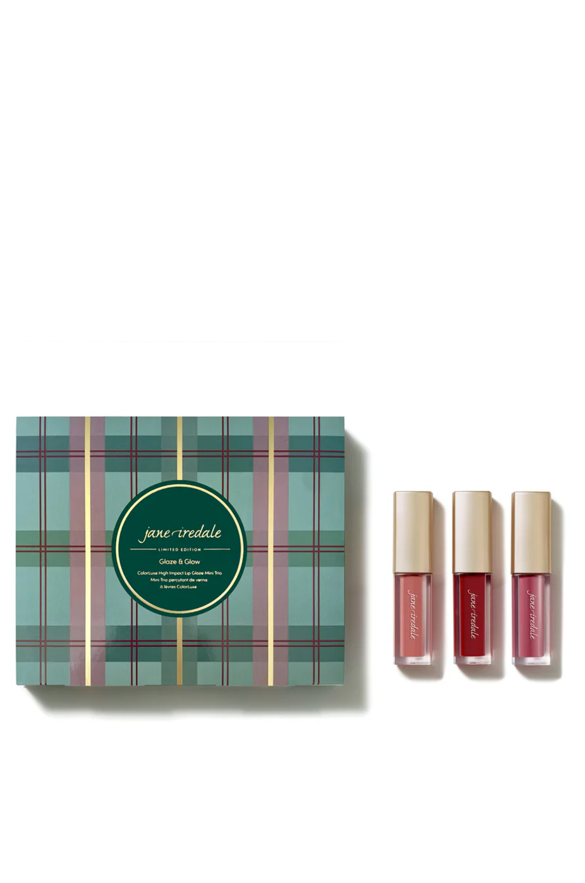 ReLia BEAUTE éclat BEAUTE II Jane Iredale Glaze&Glow ColorLuxe Lip Glaze Mini Trio | Beauty by